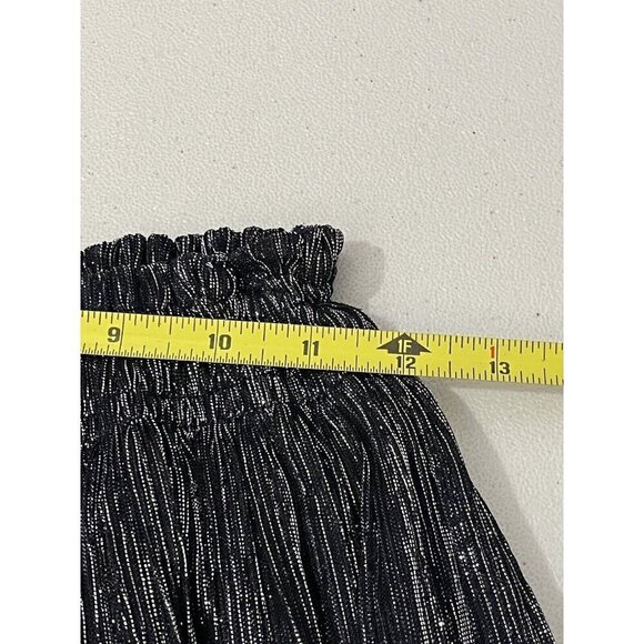 Banana Republic Metallic Midi Skirt Size M Elastic Waist Pull On - Picture 10 of 11